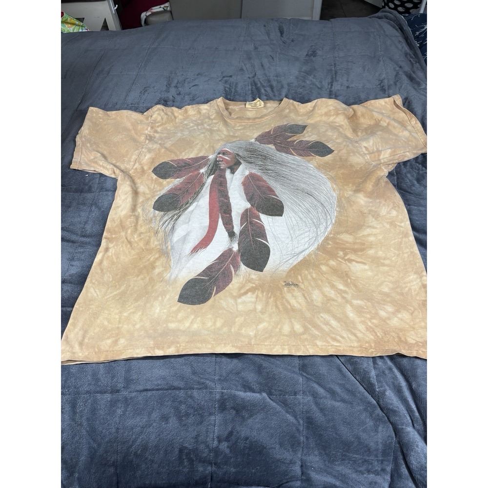 The Mountain Rare!  Warrior Native  Tee Shirt Vintage‎ 90s Medium Frank  Howel